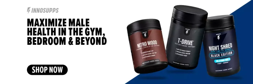 Maximize Male Health in the Gym Bedroom and Beyond - Supercharged Male Stack - Nitro Wood T-Drive Night Shred Black