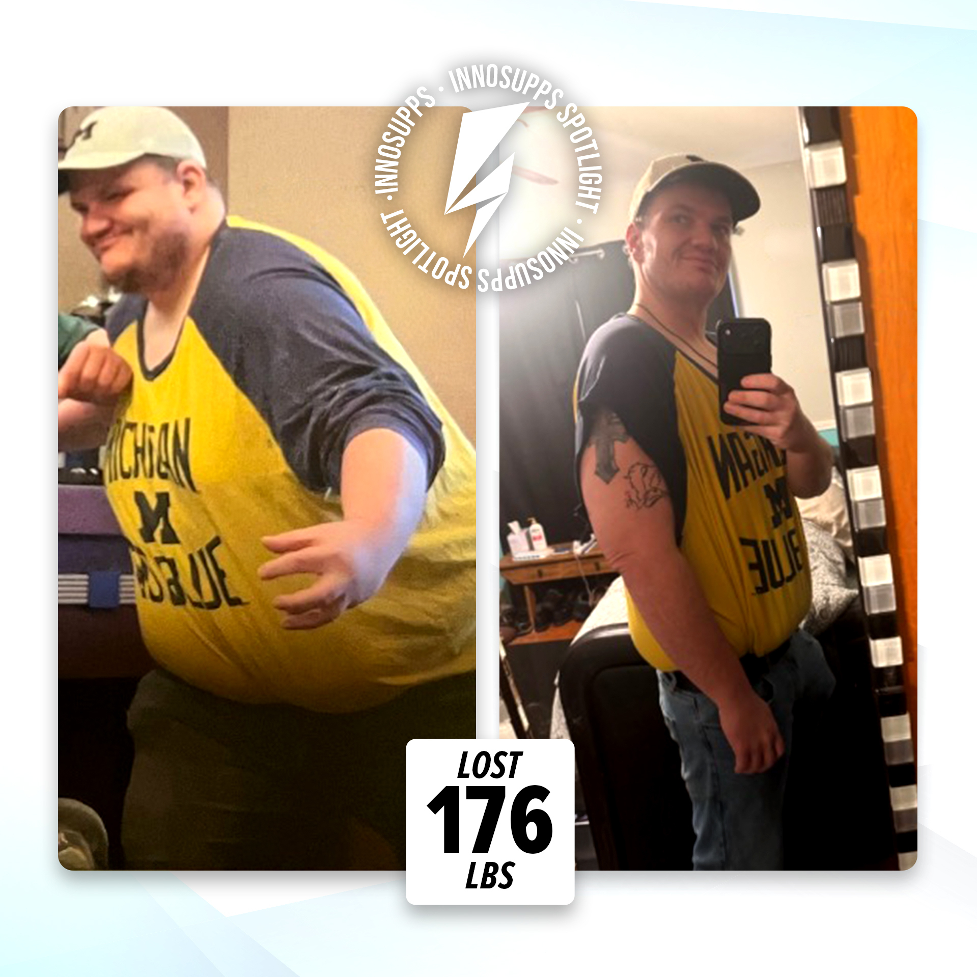 176 POUNDS GONE: How one look in the mirror helped Andrew find self-love and a “Superhero” transformation!